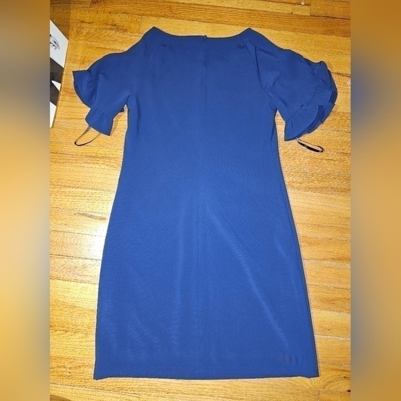 Laundry By Shelli Segal Blue Frill Dress sz 4 - Picture 2 of 5
